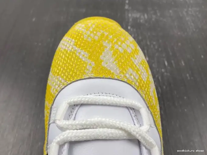 Rep AH7860-107 11 Low Air WMNS Jordan Yellow Snakeskin 0613